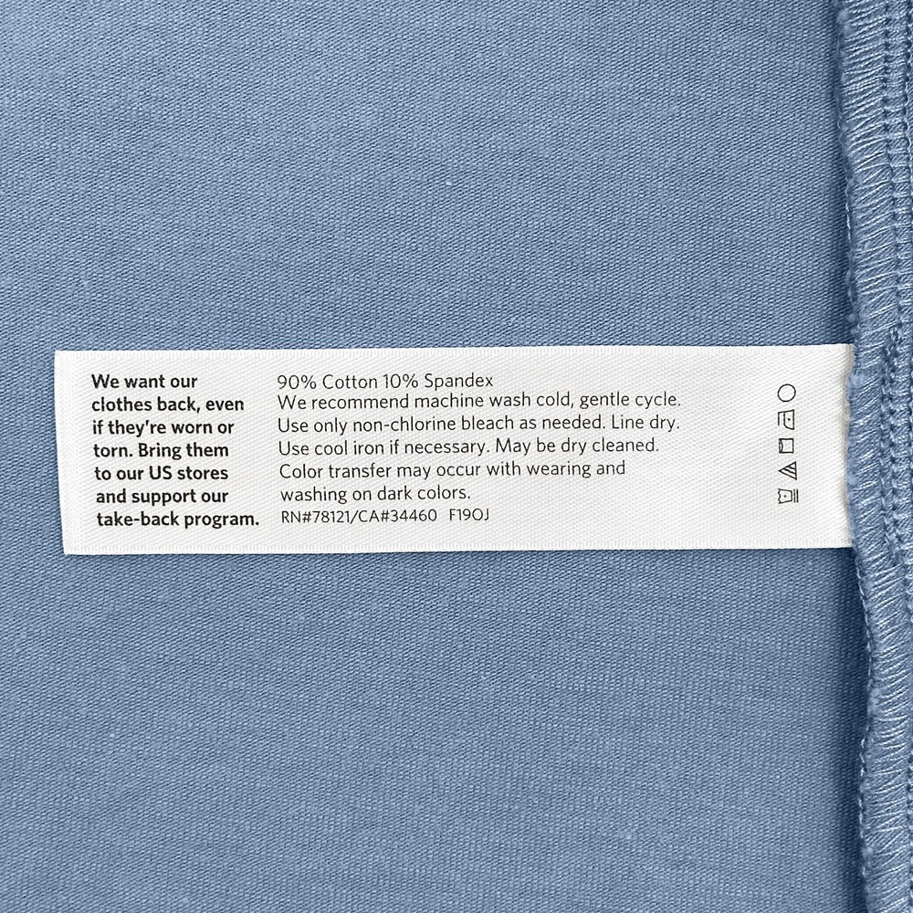 Eileen Fisher Stretch Jersey Dress Size S Blue Cotton Blend Casual Minimalist - Picture 10 of 10
